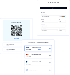 Graphic showing diverse payment methods