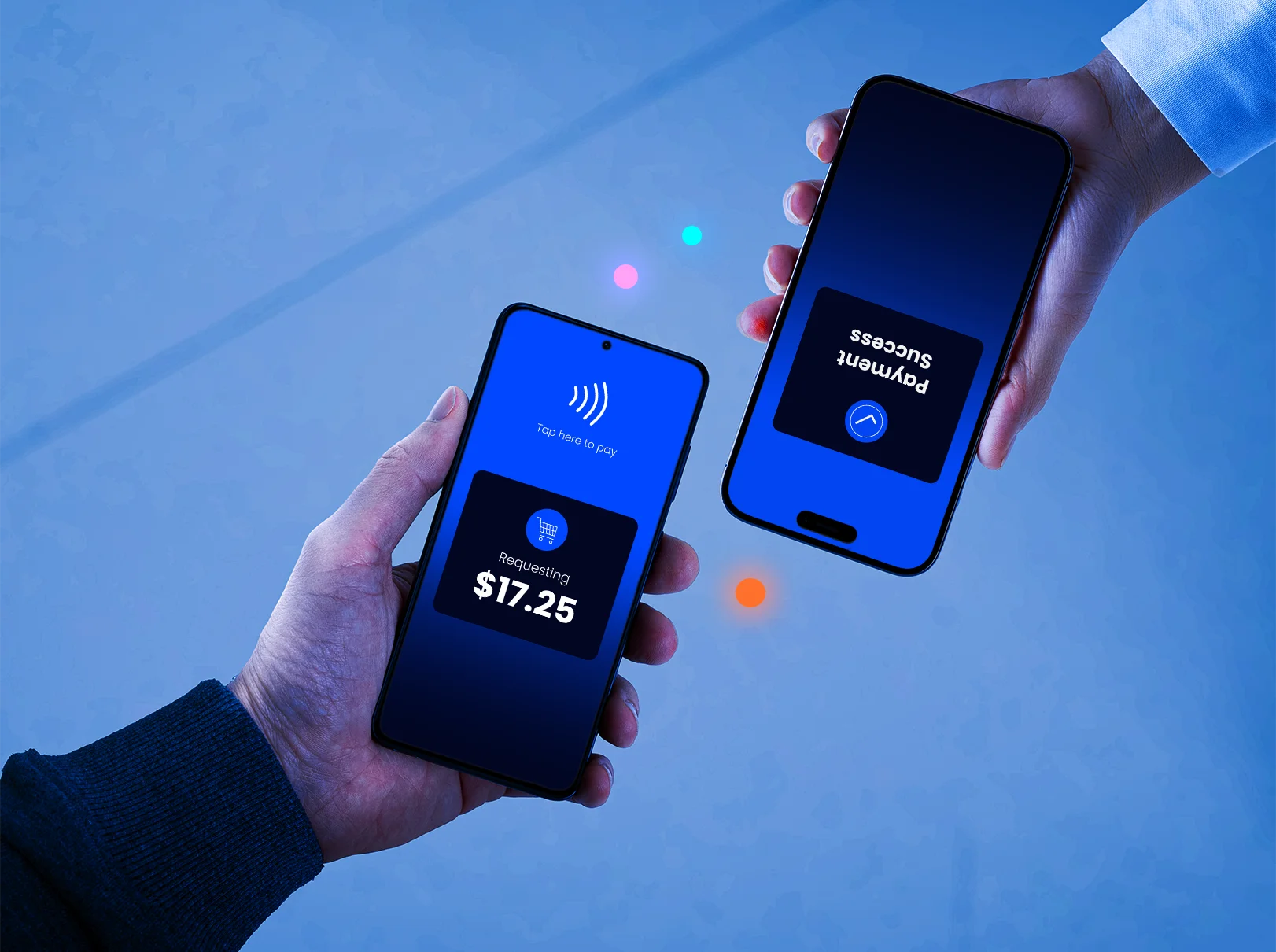 Accepting payments from phone to phone