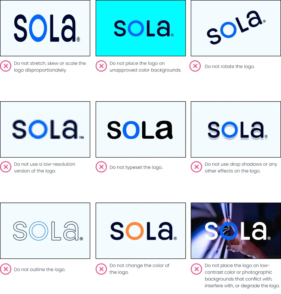 Examples how the log should not be used.
